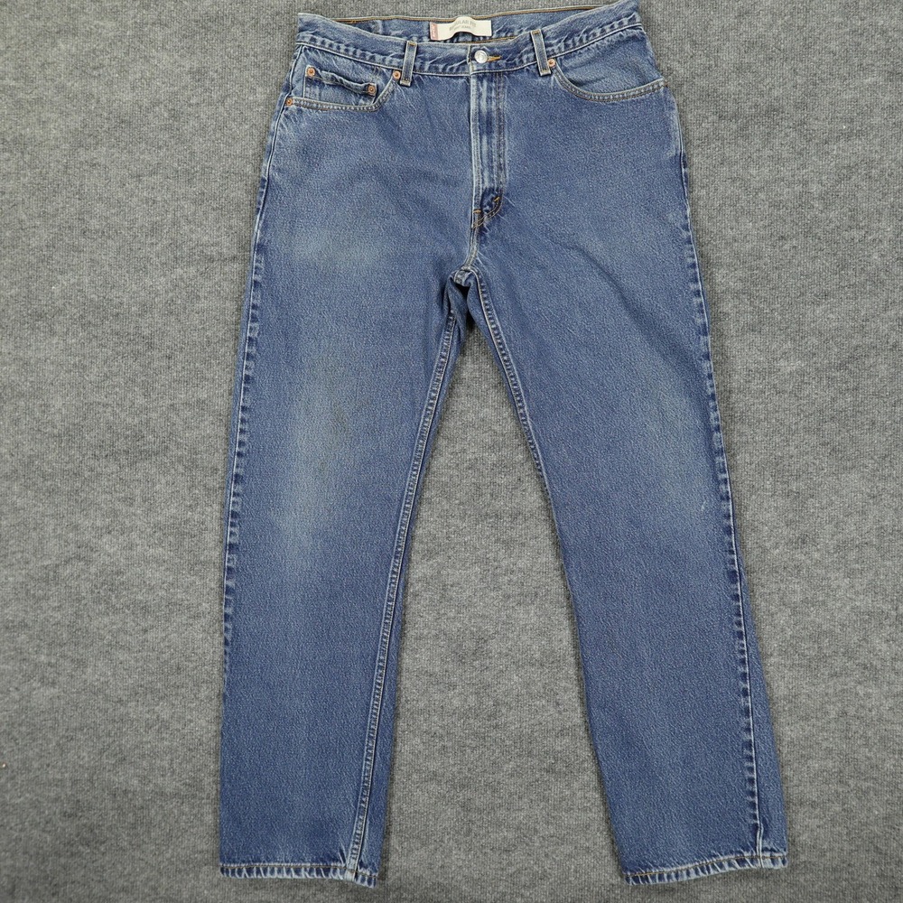 Vintage Levis 505 Jeans Mens 34x32 Blue Regular Straight Leg Denim Medium Wash